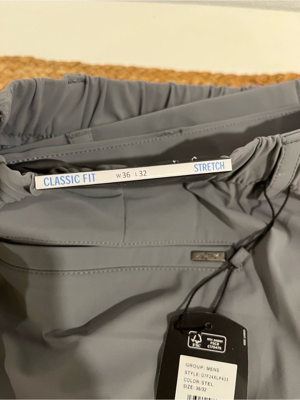 Greg Norman Collection PULL-ON TRAVEL PANT Steel Color 36x32 - Picture 4 of 9